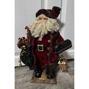 Grandeur Noel 16" Fabric Santa Claus Collectors Edition‎ Christmas Figure